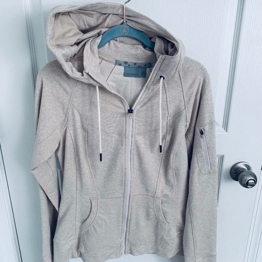 Athleta Slub Strength Hoodie - Oatmeal heather